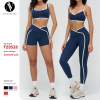 OEM & ODM Cross-Border Nude Fitness Yoga Set for Women - Tight Color-Matched Comfortable Sportswear for Outdoor Running, Fitness & Yoga - Perfect for Wholesale & Sourcing Agents - Model 9528
