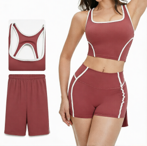 OEM & ODM Cross-Border Nude Feeling Sport Yoga Top for Women - Three-Dimensional Color-Matching Feminine Back Sportswear for Outdoor Sports, Running & Training - Perfect for Wholesale & Sourcing Agents - Model 2101