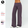 OEM & ODM Cross-Border Brushed Long Pants for Women - Folded Waistband Loose Wide Leg Slimming Sportswear for Outdoor Running & Sports - Perfect for Wholesale & Sourcing Agents - Model 5529