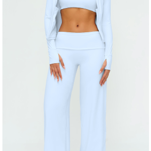 OEM & ODM Cross-Border European and American Brushed Yoga Set for Women - Loose Casual Fashion Long-Sleeved Three-Piece Sportswear for Outdoor Running & Fitness - Perfect for Wholesale & Sourcing Agents - Model 5529