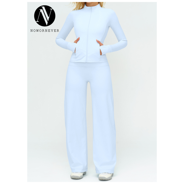 OEM & ODM Cross-Border European and American Brushed Yoga Set for Women - Loose Casual Fashion Long-Sleeved Three-Piece Sportswear for Outdoor Running & Fitness - Perfect for Wholesale & Sourcing Agents - Model 5529