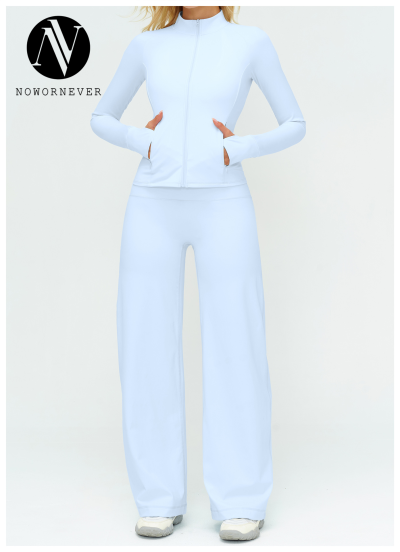 OEM & ODM Cross-Border European and American Brushed Yoga Set for Women - Loose Casual Fashion Long-Sleeved Three-Piece Sportswear for Outdoor Running & Fitness - Perfect for Wholesale & Sourcing Agents - Model 5529