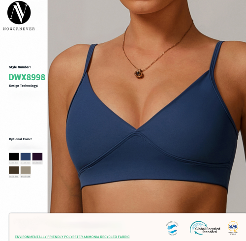 OEM & ODM 8998 Recycled Backless Yoga Sports Bra - Eco-Friendly Workout Top for Wholesale, Sourcing Agents & Fashion Brands