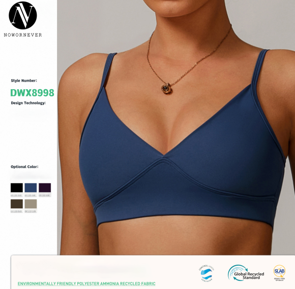 OEM & ODM 8998 Recycled Backless Yoga Sports Bra - Eco-Friendly Workout Top for Wholesale, Sourcing Agents & Fashion Brands