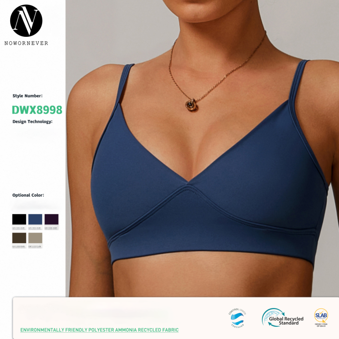 OEM & ODM 8998 Recycled Backless Yoga Sports Bra - Eco-Friendly Workout Top for Wholesale, Sourcing Agents & Fashion Brands