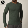 Wholesale OEM/ODM Men's Quick-Dry Long Sleeve Top 1031 - European & American Autumn/Winter Sports Fitness Slim-Fit Outdoor Running & Tennis Wear for Sourcing Agents
