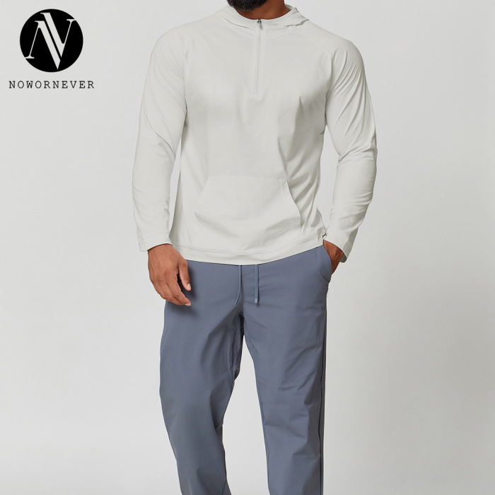 Wholesale Men's Sports Fitness Long Sleeve Hoodie - UV Protection, Antibacterial, Quick-Dry T-Shirt for Outdoor Use - OEM/ODM & Sourcing Agent Partnerships1168