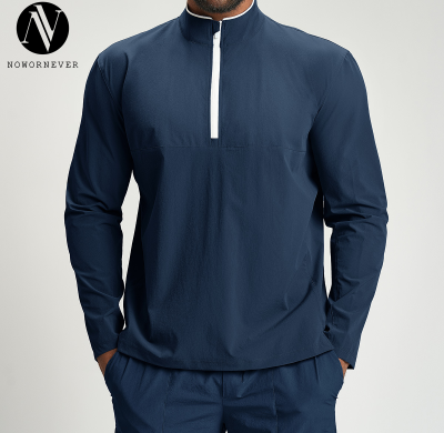 Activewear OEM & ODM: Men's Eco-Friendly Recycled Color-Block Quick-Dry Sports Jacket 1157 | Long Sleeve Outdoor Fitness Commuting Casual Wear | Wholesale Options