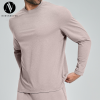 Cross-Border Men's Micro-Pore Moisture-Wicking Sports Casual Fitness T-Shirt Home Hiking Mountaineering Jogging Long Sleeve 5091