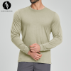 Sourcing Agents Welcome: Men's Lyocell Merino Wool Blend Breathable Long Sleeve for Outdoor Sports & Fitness - OEM & ODM Options 3539