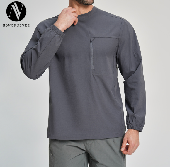 Men's Eco-Friendly Recycled Sports Long Sleeve Outdoor Fitness Top 5089 - OEM & ODM Available for Mountaineering, Hiking, Jogging & Fishing | Bulk Orders Welcome