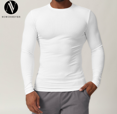 Men's Long Sleeve Compression Sports T-Shirt for Autumn/Winter - Moisture-Wicking & Breathable Fitness Wear - Perfect for Outdoor Training - OEM/ODM & Wholesale Solutions1029