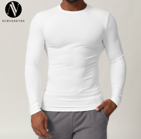 Men's Long Sleeve Compression Sports T-Shirt for Autumn/Winter - Moisture-Wicking & Breathable Fitness Wear - Perfect for Outdoor Training - OEM/ODM & Wholesale Solutions1029