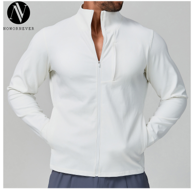 Versatile Stand Collar Men's Sports Jacket - Breathable Solid Color for Spring/Autumn | OEM, ODM, Wholesale & Sourcing Agents Available1190