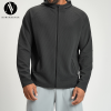 Men's Anti-Static Hooded Jacket for Sports & Fitness | Skin-Friendly Outdoor Wear with Zippered Long Sleeves | OEM, ODM & Wholesale Options for Cross-Border Markets2512