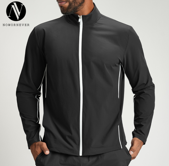 High-Quality Cross-Border Men's Quick-Dry Eco-Friendly Color-Block Sports Fitness Jacket 1158 - OEM & ODM Solutions for Bulk Orders and Sourcing Agents