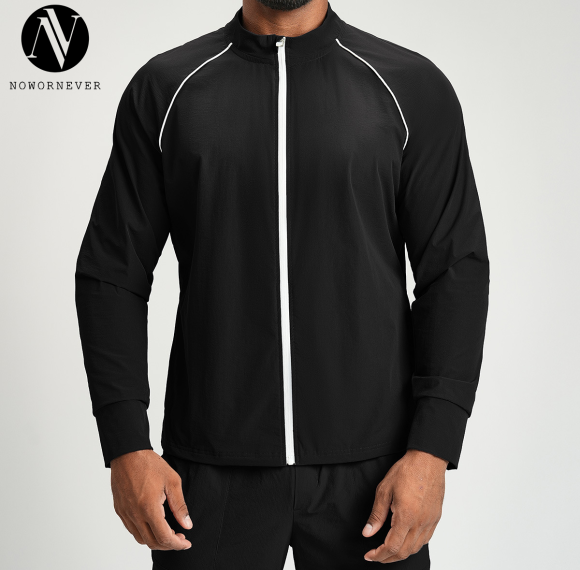 Recycled Nylon Men's Zippered Stand Collar Sports Casual Jacket - Custom OEM/ODM Manufacturing for Wholesale & Sourcing Agents | Outdoor Leisure Apparel for Europe & America1159