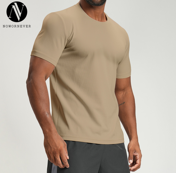 Wholesale OEM/ODM Men's Breathable Quick-Dry T-Shirt - Cross-Border Spring/Summer Skin-Friendly Round Neck for Sports & Yoga Fitness - Short Sleeve Style 4159