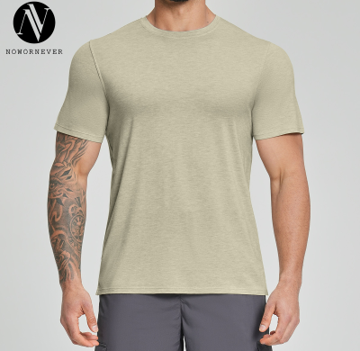 Wholesale Activewear - Cross-Border Men's Lyocell Merino Wool Blend Skin-Friendly Moisture-Wicking Breathable Fitness Short Sleeve 3539 | OEM & ODM Services