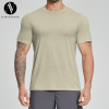 Wholesale Activewear - Cross-Border Men's Lyocell Merino Wool Blend Skin-Friendly Moisture-Wicking Breathable Fitness Short Sleeve 3539 | OEM & ODM Services