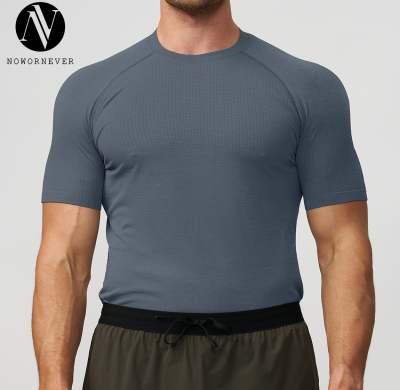 Wholesale Cross-Border Men's Seamless Quick-Dry Sports Fitness T-Shirt - Breathable Short Sleeve Yoga & Running Muscle Slim-Fit OEM & ODM Solutions
