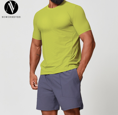 OEM & ODM Available: Cross-Border Breathable Sports Fitness Quick-Dry Men's Short Sleeve Cool-Touch Woven Running Outdoor Street Fitness T-Shirt 1177 | Wholesale and Sourcing Agents Welcome