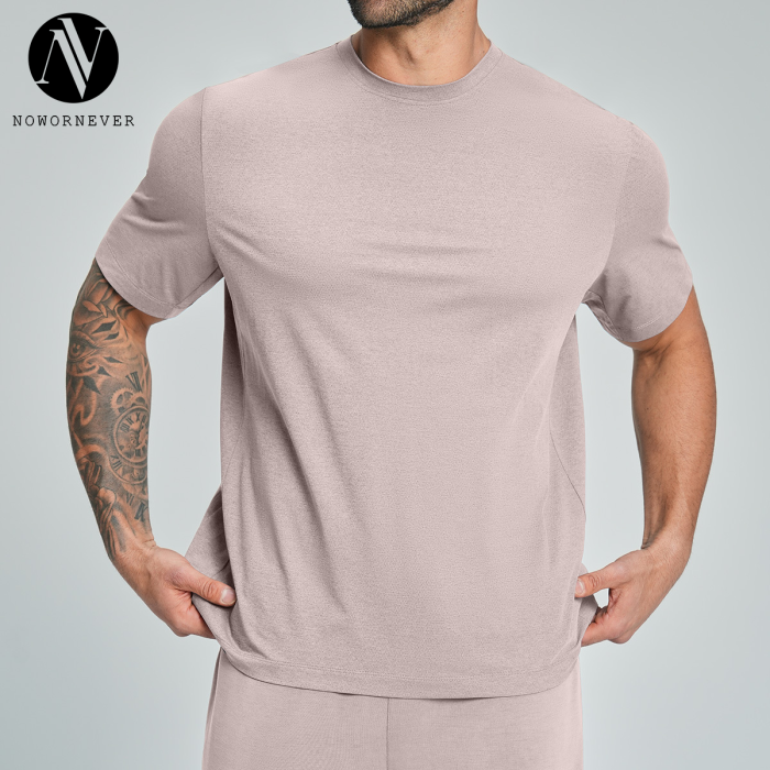Custom Men's Moisture-Wicking Micro-Pore Sports T-Shirt for Outdoor Activities - Quick-Dry, Short Sleeve Design for Fitness & Tennis | OEM/ODM & Wholesale Opportunities 5091