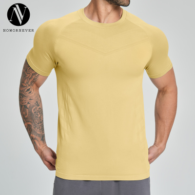 OEM & ODM Men's Seamless Skin-Friendly Sports Fitness Short Sleeve Top – Quick-Dry & Breathable for Hiking, Mountaineering, Home, and Commuting1119