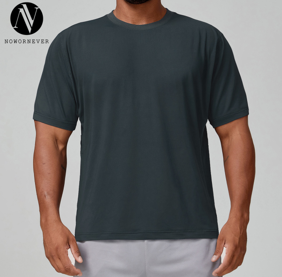Wholesale OEM & ODM Men's Sports Casual T-Shirt - Breathable Quick-Dry Round Neck Short Sleeve Top for Yoga & Fitness, Perfect for Cross-Border Sourcing 1128