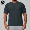 Wholesale OEM & ODM Men's Sports Casual T-Shirt - Breathable Quick-Dry Round Neck Short Sleeve Top for Yoga & Fitness, Perfect for Cross-Border Sourcing 1128