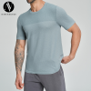 1110.OEM & ODM Cross-Border Men's Seamless Round Neck T-Shirt - Skin-Friendly, Breathable, Quick-Dry Sports & Outdoor Fitness Wear for Running & Casual Home Use - Bulk Wholesale Available