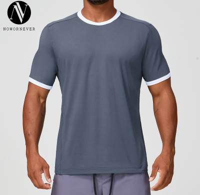 OEM & ODM Custom Men's Breathable Quick-Dry Fitness T-Shirt - Color-Block Design for Outdoor Hiking & Commuting | Wholesale Sportswear & Activewear Solutions1179