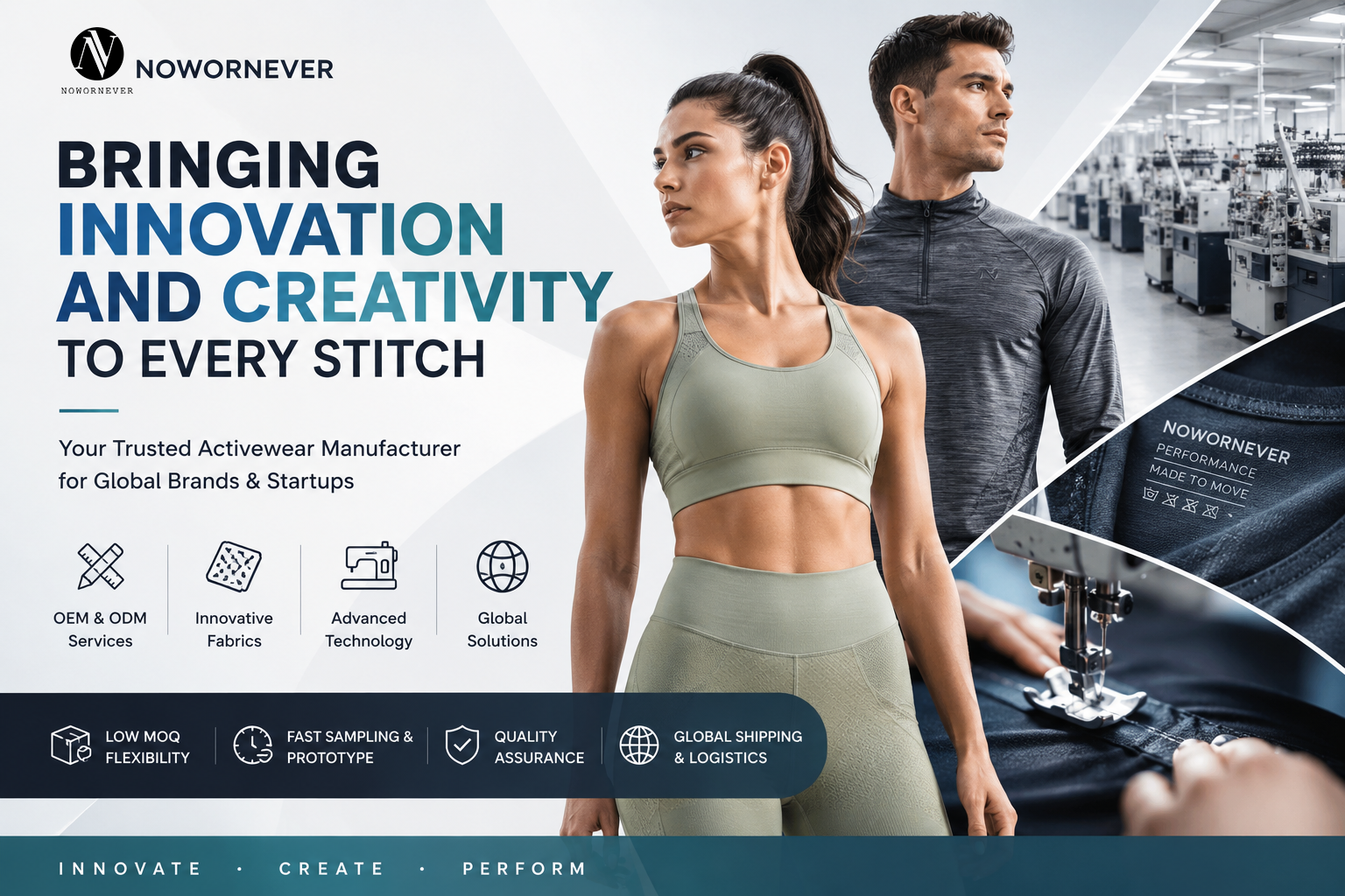 Activewear Manufacturer Bringing Innovation and Creativity to Every Stitch: How NOWORNEVER Supports Global B2B Brands