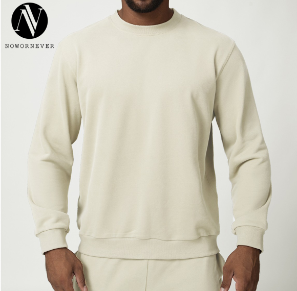 Men’s Autumn/Winter Sports Casual Round Neck Hoodie - OEM & ODM Solid Color Sweatshirt for Commuting | Wholesale Solutions for European & American Retailers1010