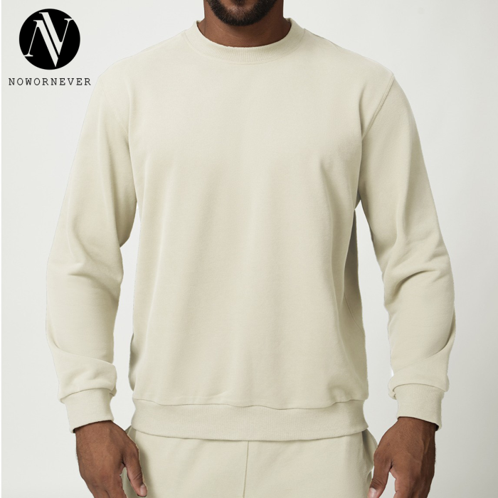 Men’s Autumn/Winter Sports Casual Round Neck Hoodie - OEM & ODM Solid Color Sweatshirt for Commuting | Wholesale Solutions for European & American Retailers1010