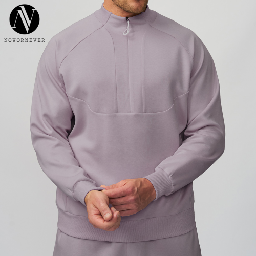 Men's Lightweight Warm Hoodie for Autumn/Winter - Stand Collar Zipper Design for Hiking & Travel - Available for Wholesale & OEM/ODM Partnerships - Item 1514