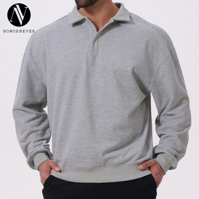 Custom Cross-Border Men's Autumn/Winter Sports Fitness Polo Collar Hoodie - OEM/ODM Services for Wholesale & Sourcing Agents | Perfect for Home, Commuting & Outdoor Activities1101