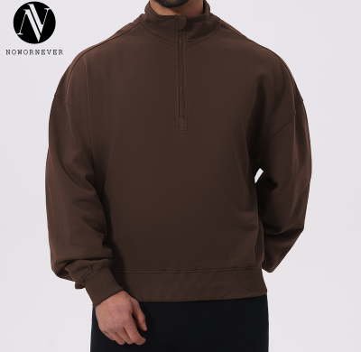 Custom Men's Autumn/Winter Sports Fitness Half-Zip Hoodie for Outdoor & Commuting - OEM/ODM Solutions for Wholesale Activewear & Fashion Clothing1102