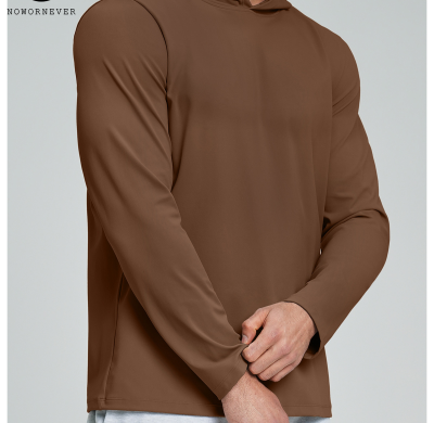 OEM & ODM Men's Sports Fitness Casual Breathable Hooded Long Sleeve T-Shirt - Cross-Border Commuting & Citywalk Wear 5086-1 | Wholesale & Sourcing Agents