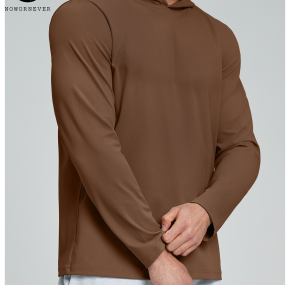 OEM & ODM Men's Sports Fitness Casual Breathable Hooded Long Sleeve T-Shirt - Cross-Border Commuting & Citywalk Wear 5086-1 | Wholesale & Sourcing Agents
