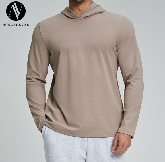 OEM & ODM Men's Sports Fitness Casual Breathable Hooded Long Sleeve T-Shirt - Cross-Border Commuting & Citywalk Wear 5086-1 | Wholesale & Sourcing Agents