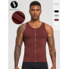 OEM & ODM European & American Men's Strong Shaping Compression Fitness Wear - Zippered Sports Tank Top, Quick-Dry Running Tank Top for Wholesale Sourcing51143