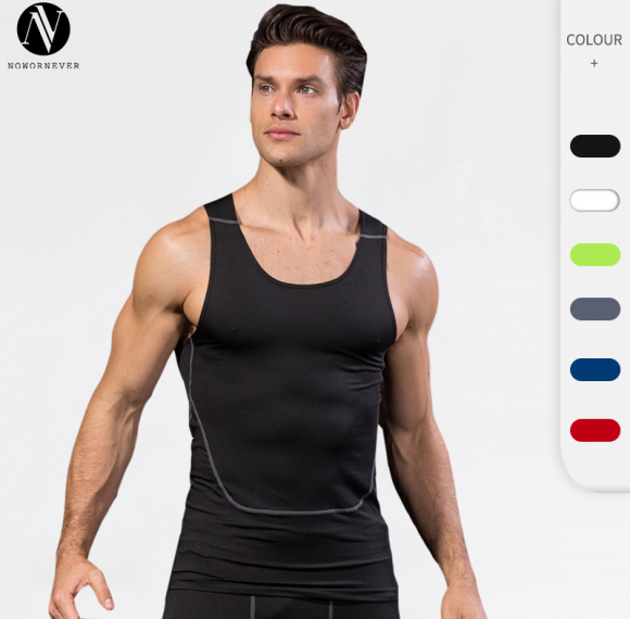 OEM & ODM Men's Compression Training PRO Sports Fitness Tank Top - Elastic, Moisture-Wicking, Quick-Dry Basketball & Running Wear for Wholesale, Sourcing Agents - Model 1006