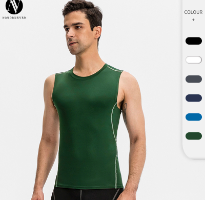 Men's PRO Fitness Tank Top with OEM & ODM Options - High-Elastic Compression Training Wear, Moisture-Wicking & Quick-Dry Sports Top for Bulk Orders01109