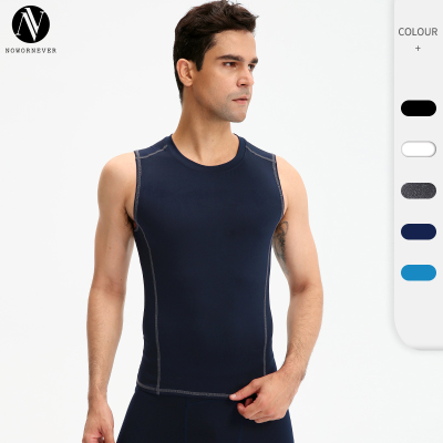 Men's Compression Sports Tank Top - OEM, ODM & Wholesale Options - Round Neck Quick-Dry Fitness Wear for Running - Moisture-Wicking Sleeveless Top 01108