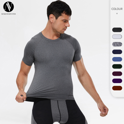 Men's Quick-Dry Short Sleeve Sports Running Fitness Wear | High-Elastic Training Top with Moisture-Wicking Fabric - Available for OEM, ODM & Wholesale01217