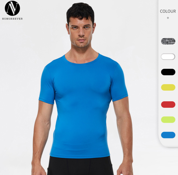 Men's PRO Fitness Sports Running Compression T-Shirt with High-Elastic Quick-Dry Technology 4001 - OEM, ODM, and Wholesale Options for Sourcing Agents in the Activewear Market