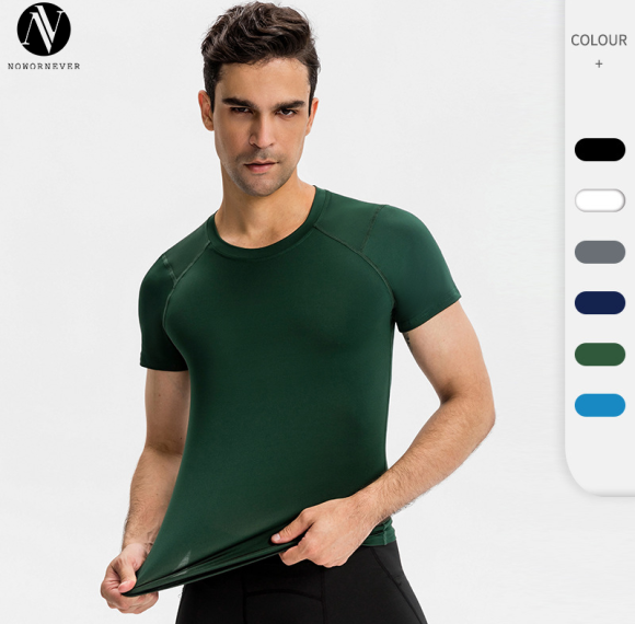 Men's PRO Compression Short Sleeve Running T-Shirt - High-Elasticity, Moisture-Wicking, Quick-Dry Sportswear | OEM, ODM & Wholesale Options for Sourcing Agents | Model 01219