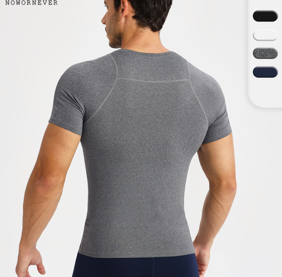 Men's High-Elastic Compression Training T-Shirt - Short Sleeve, Breathable, Quick-Dry, Moisture-Wicking Running Tee | Offering OEM, ODM, Bulk Orders & Sourcing Agent Services51232