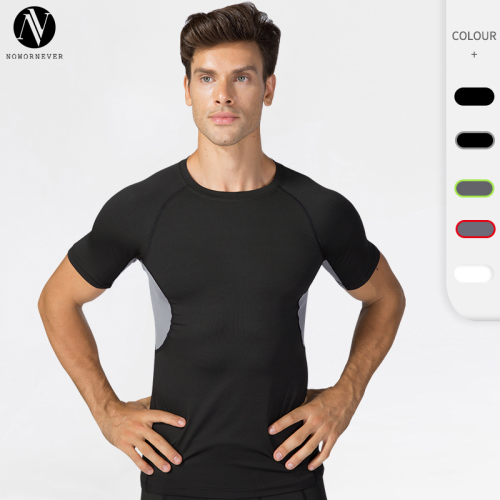 OEM & ODM Men's PRO Fitness Sports Running Training Short Sleeve - Moisture-Wicking, Quick-Dry, Breathable, Elastic Compression Apparel for Wholesale & Sourcing Agents | Model B0008